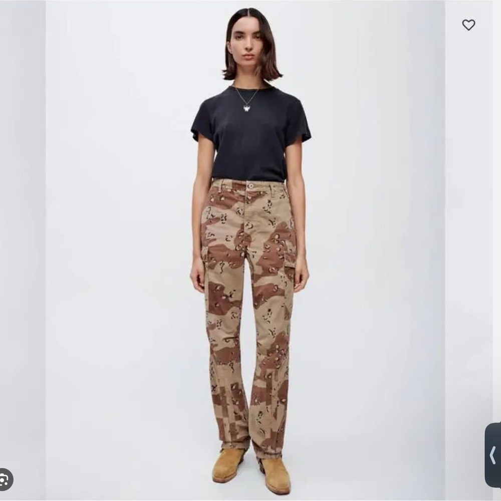 Re/Done Camouflage Straight Leg Pants